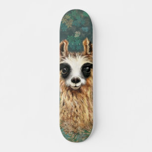 Neugieriger Baby Llama - Niedlich Skateboard
