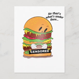 Neugieriger Burger Postkarte