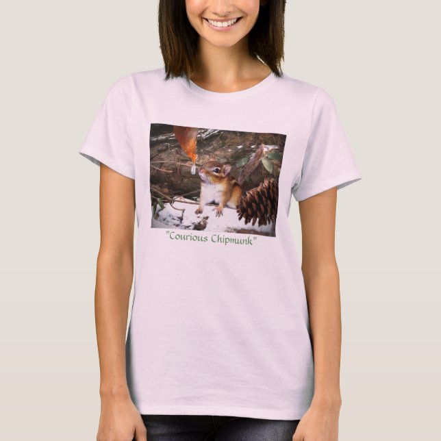 "Neugieriger Chipmunk" T-Shirt (Vorderseite)