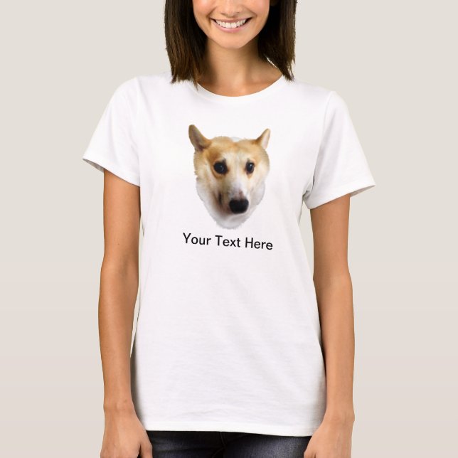 Neugieriger Corgi T-Shirt (Vorderseite)