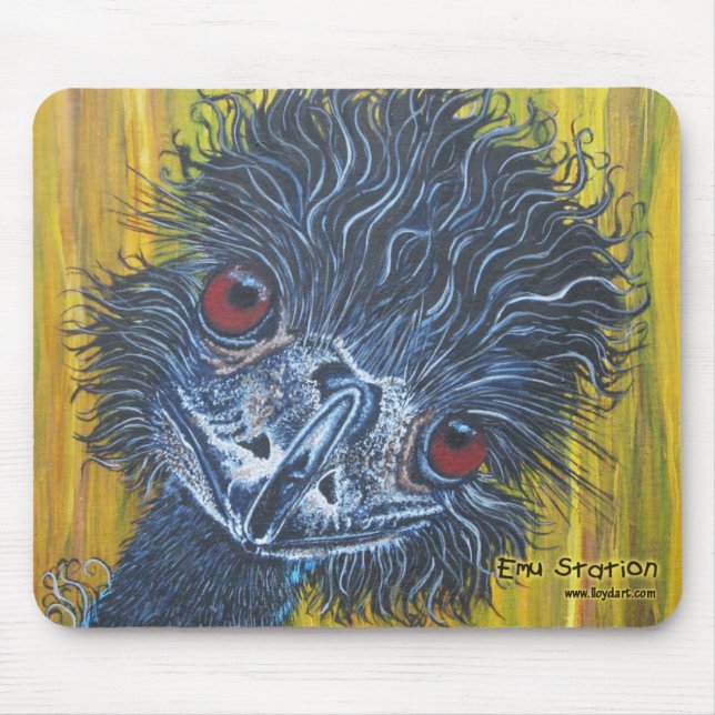 Neugieriger Emu Mousepad (Vorne)