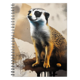 Neugieriger Erdmännchen   Notizbuch Journal Notizblock