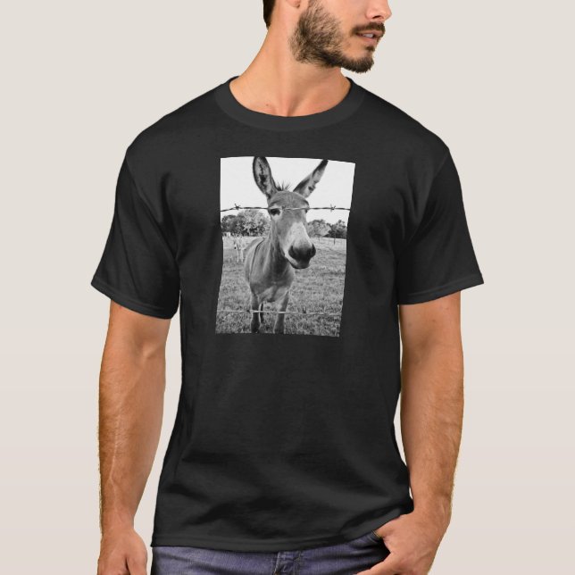 Neugieriger Esel T-Shirt (Vorderseite)