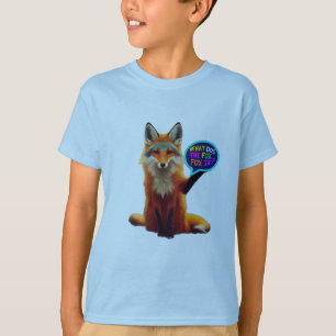 Neugieriger Fox-Fragezeichen-T - Shirt