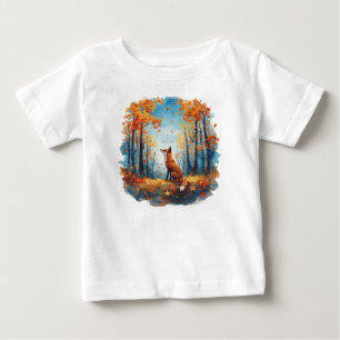 Neugieriger Fox im Herbstwald Baby T-shirt