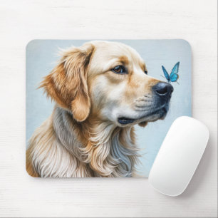 Neugieriger Golden Retriever Mousepad