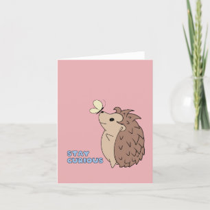 Neugieriger kleiner Igel Feiertagskarte