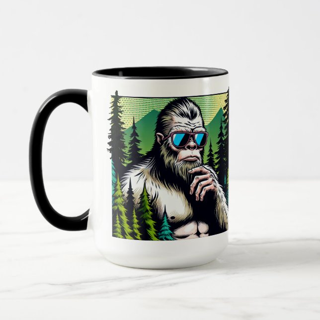 Neugieriger Platz mit Sonnenbrille Tasse (Links)