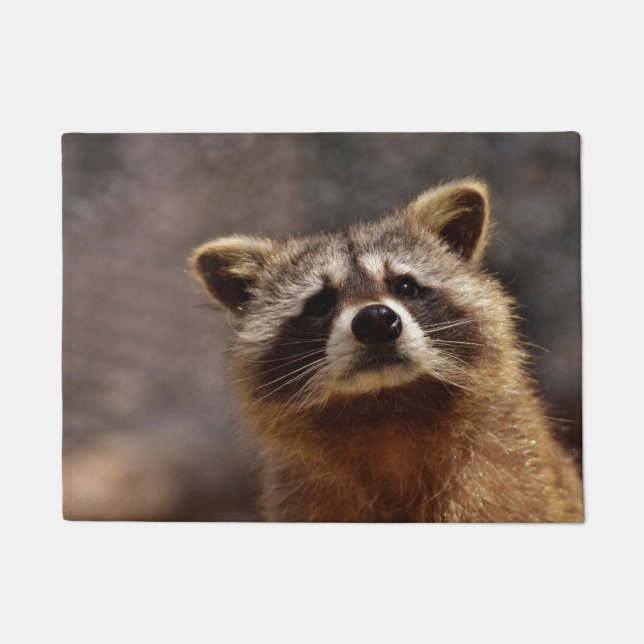 Neugieriger Waschbär Fußmatte (Vorderseite)
