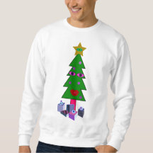 Neugieriger Weihnachtsbaum Ugly Sweater