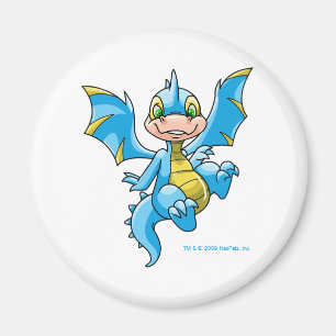 Neugieriges blaues Scorchio Magnet