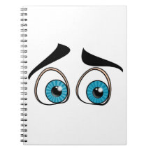 Neugieriges Blue Eyes Notebook