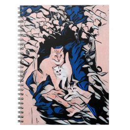 Neugieriges Cats-Notebook Notizblock