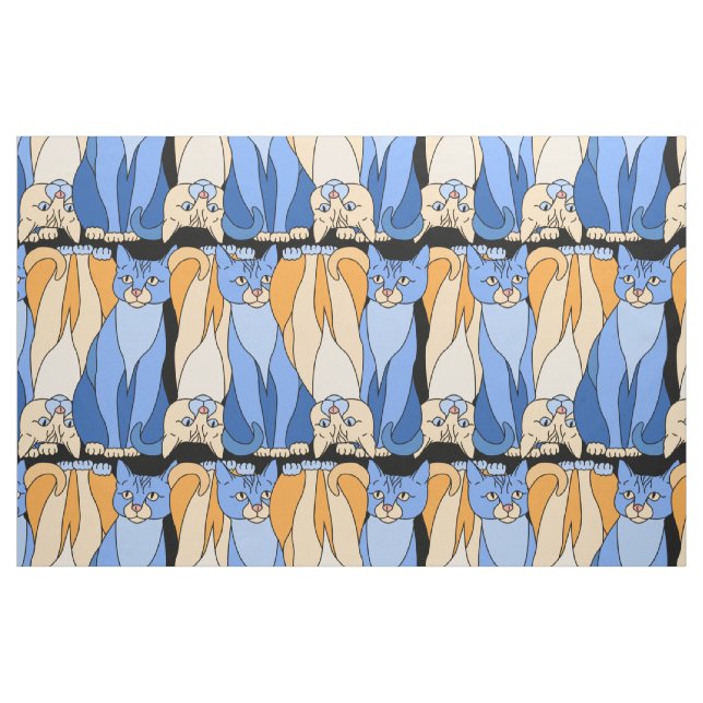 Neugieriges Kätzchen-Gewebe (Lori Corbett) Stoff (Fat Quarter (45,7 x 55,9 cm))