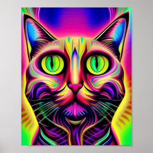 neugieriges Katzenposter Poster