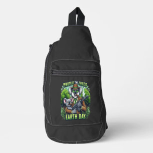 Neugieriges Koala Duo: Rauchen Crossbody Bag