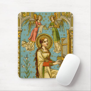 Neugotische Hl. Cäcilia von Rom (Detail; BNG 02) Mousepad