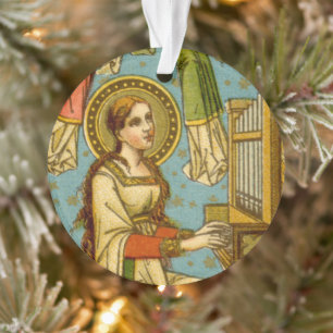 Neugotische Hl. Cäcilia von Rom (Detail; BNG 02) Ornament