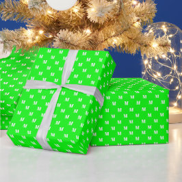 Neugrüner, kundenspezifischer Anfangsbuchstabe für Geschenkpapier