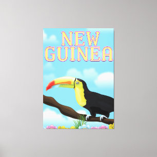 Neuguinea-Tukan-Reiseposter Leinwanddruck