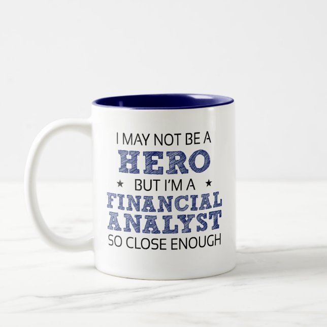 Neuheit des Spaßes von Finanzanalytikern Zweifarbige Tasse (Links)