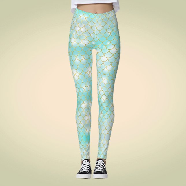 Neuheit Halloween Kostüm Mermaid Scales Muster Leggings (Von Creator hochgeladen)