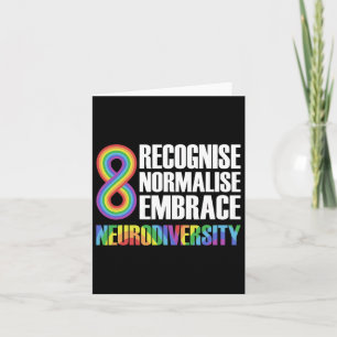 Neuheit Neurodiversity Rainbow Infinity Autism Awa Karte