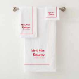 Neuigkeiten Mr. & Mrs. Personalisiert Large Badhandtuch Set