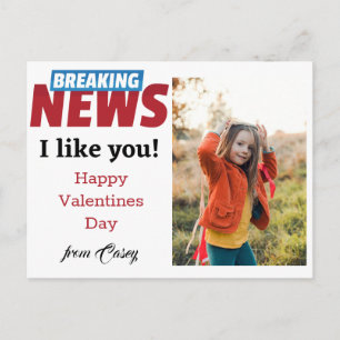 Neuigkeiten niedlich Spaß Foto Valentine Postkarte