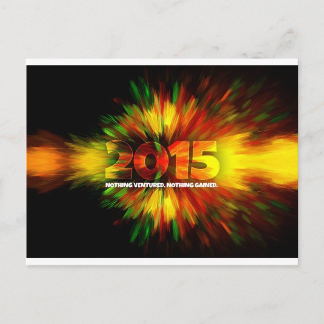 Neujahr 2015 feiertagspostkarte (Vorderseite)