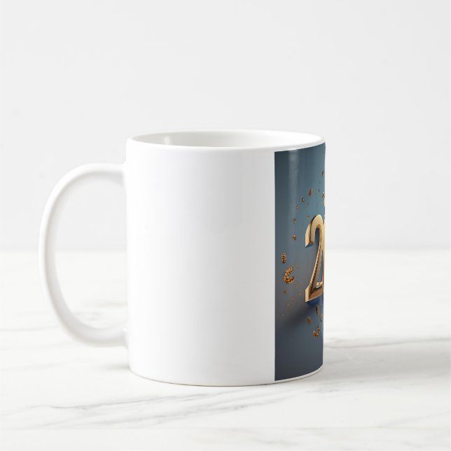 Neujahr 2024 Feier - Happy 2024 Design Kaffeetasse (Links)