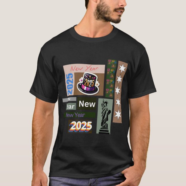 Neujahr 2025 T-Shirt (Vorderseite)
