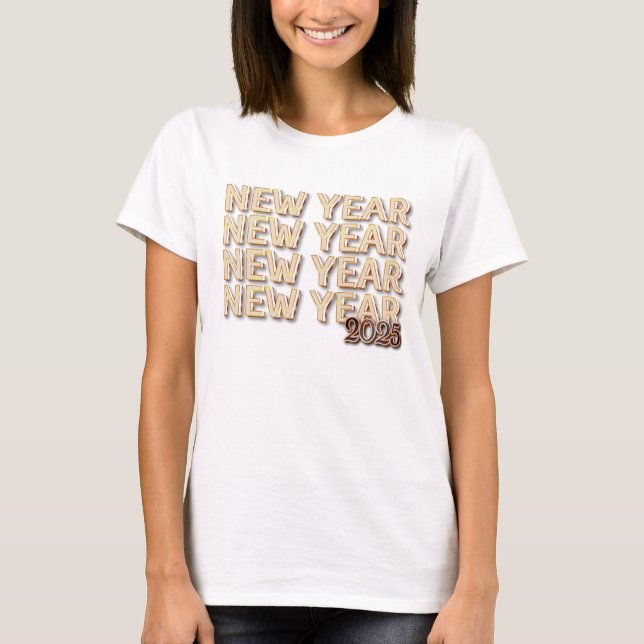 Neujahr 2025 T-Shirt (Vorderseite)