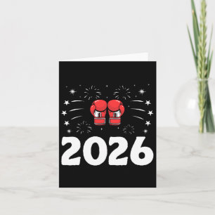 Neujahr 2026 Boxer Sports Strength Gym Athlete Bo Karte