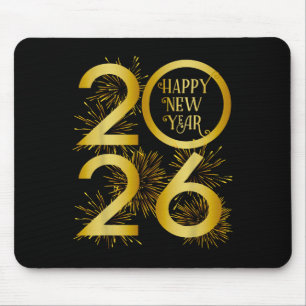 Neujahr 2026 Feuerwerkskörper - Frohes Neues Jahr Mousepad