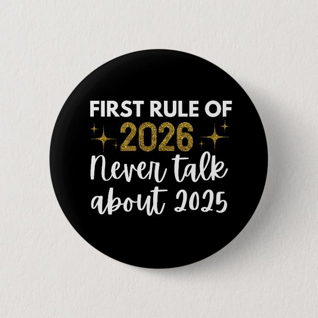 Neujahr 2026 Lustig  Button (Vorderseite)