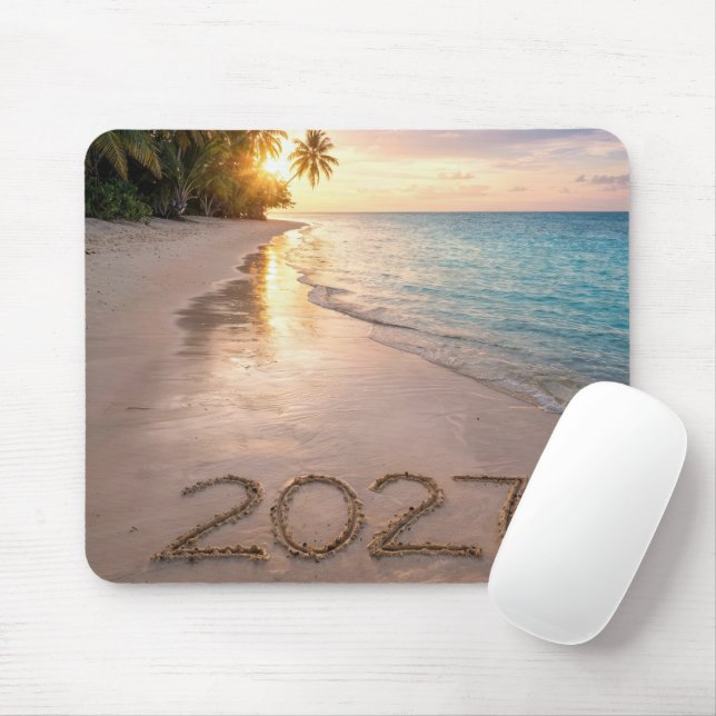 Neujahr 2026 Tropical Beach Mousepad (Mit Mouse)