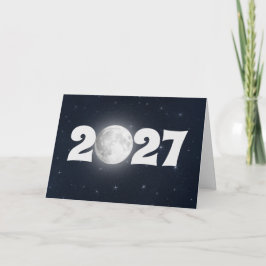 Neujahr 2026 Vollmond-Karte Karte