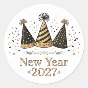 Neujahr 2027 Aufkleber