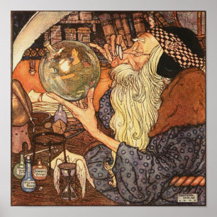 Neujahr Antike Vaterzeit Poster