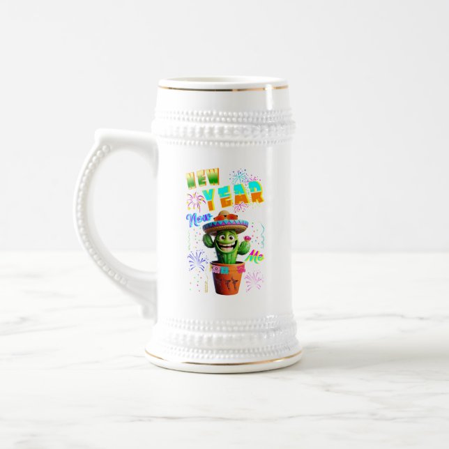 Neujahr Bierglas (Links)