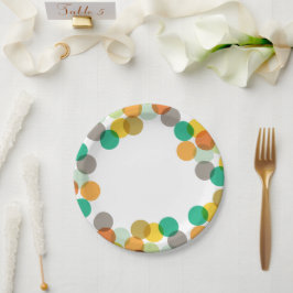 Neujahr bunter Spaß Confetti Dots Holiday Party Pappteller
