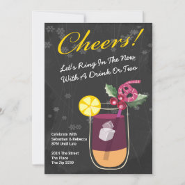 Neujahr Cocktail Drinks Party Personalisiert Einladung