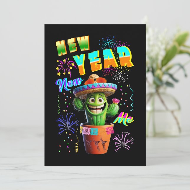 Neujahr Dankeskarte (Stehend Vorderseite)