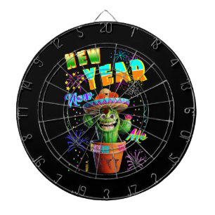 Neujahr Dartscheibe