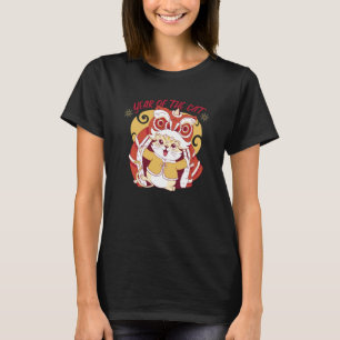 Neujahr der Kaninchenkatze Chinesischer Zodiakdrac T-Shirt