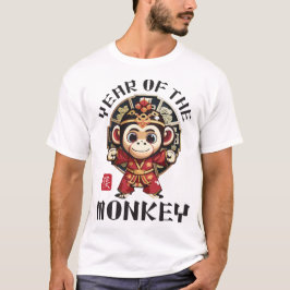 Neujahr des niedlichen asiatischen Affen Zodiac Lu T-Shirt