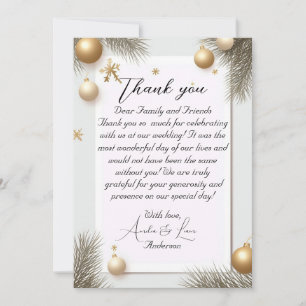 Neujahr Design Gold Elegant Baby Shower Dankeskarte