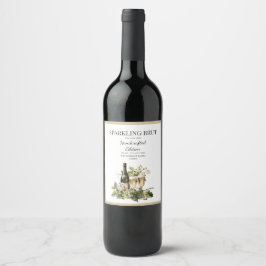 Neujahr-Etikett für individuelles Weinlabel | 2026 Weinetikett