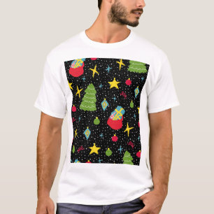 Neujahr feierlich: farbenfroh, nahtlos. T-Shirt